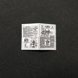 Journal papier, accessoire miniature