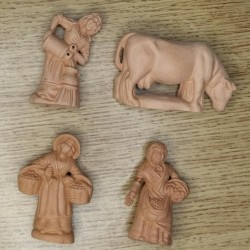 Lot 5 santons Ferme NON PEINT DECLASSE
