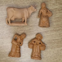 Lot 5 santons Ferme NON PEINT DECLASSE