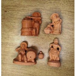 Lot 5 santons NON PEINT DECLASSE
