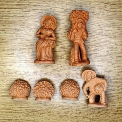 Lot 4 santons NON PEINT DECLASSE