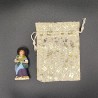 Pochette cadeau 2 santons métallisé doré