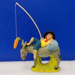 Santon Enfant sut l'âne